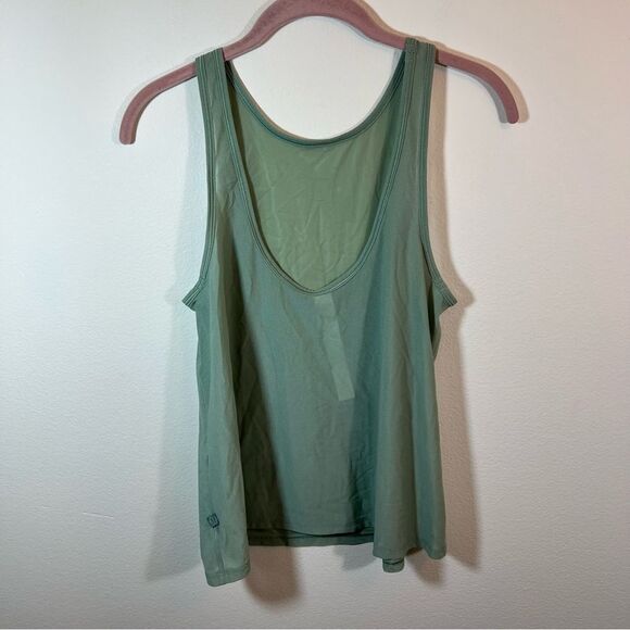 Lululemon Women’s Green Mesh High Neck Scoop Back Tank Top 4 - Picture 6 of 9